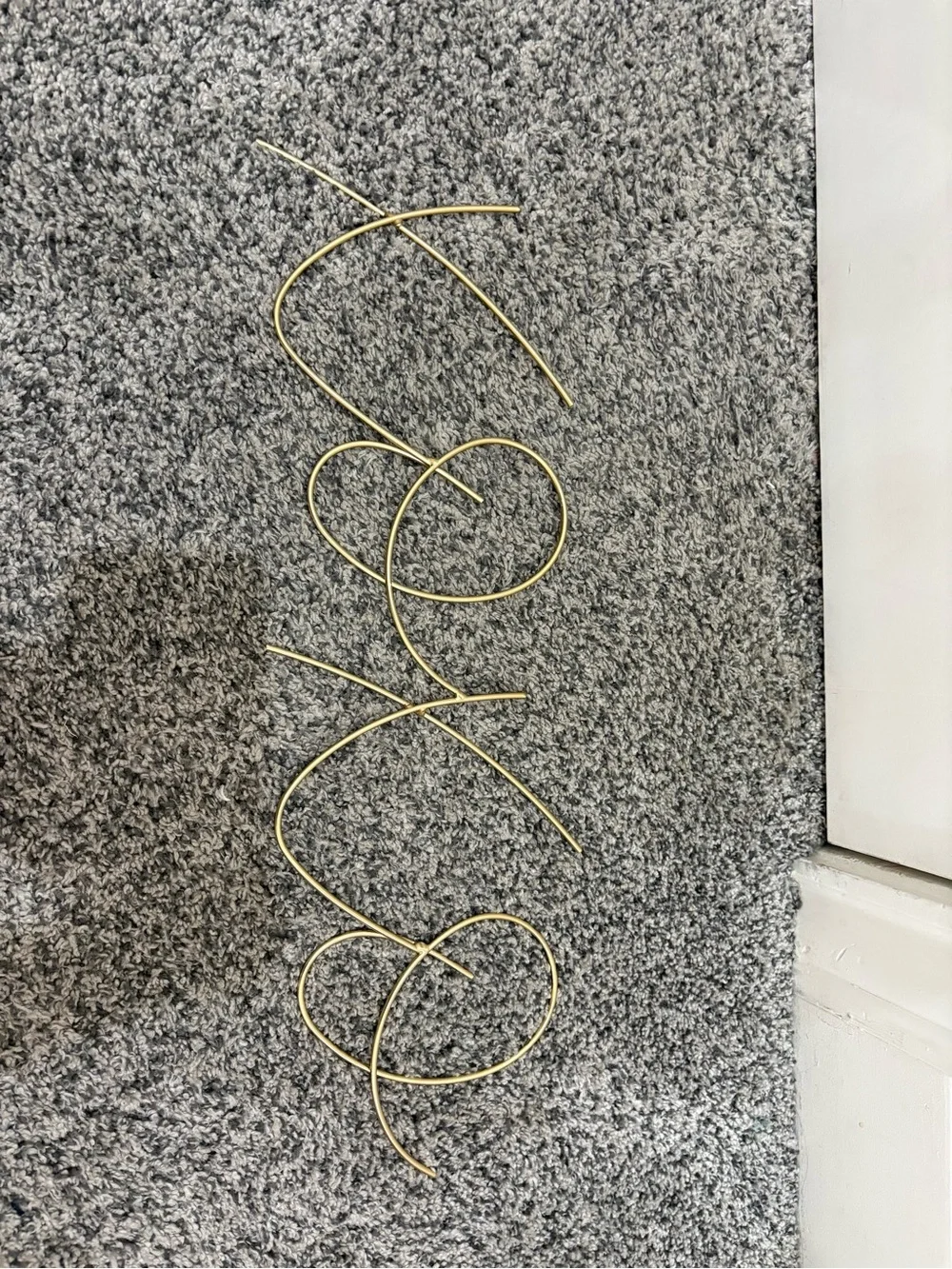 Gold Wire Wall Art Script Accent